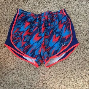 Nike Women's Athletic Shorts in Blue and Red